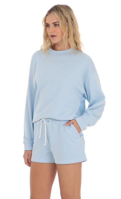 Sweat Shorts in Baby Blue-Sunny Prom. All rights reserved.