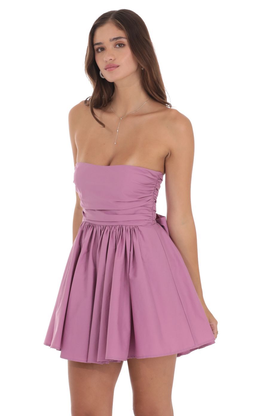 Strapless A-line Dress in Purple-Sunny Prom. All rights reserved.