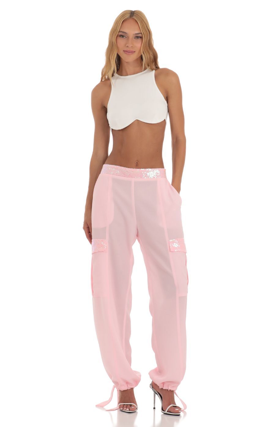 Sequin Pants in Pink-Sunny Prom. All rights reserved.