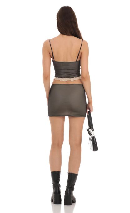 Two Piece Mesh Set in Black-Sunny Prom. All rights reserved.