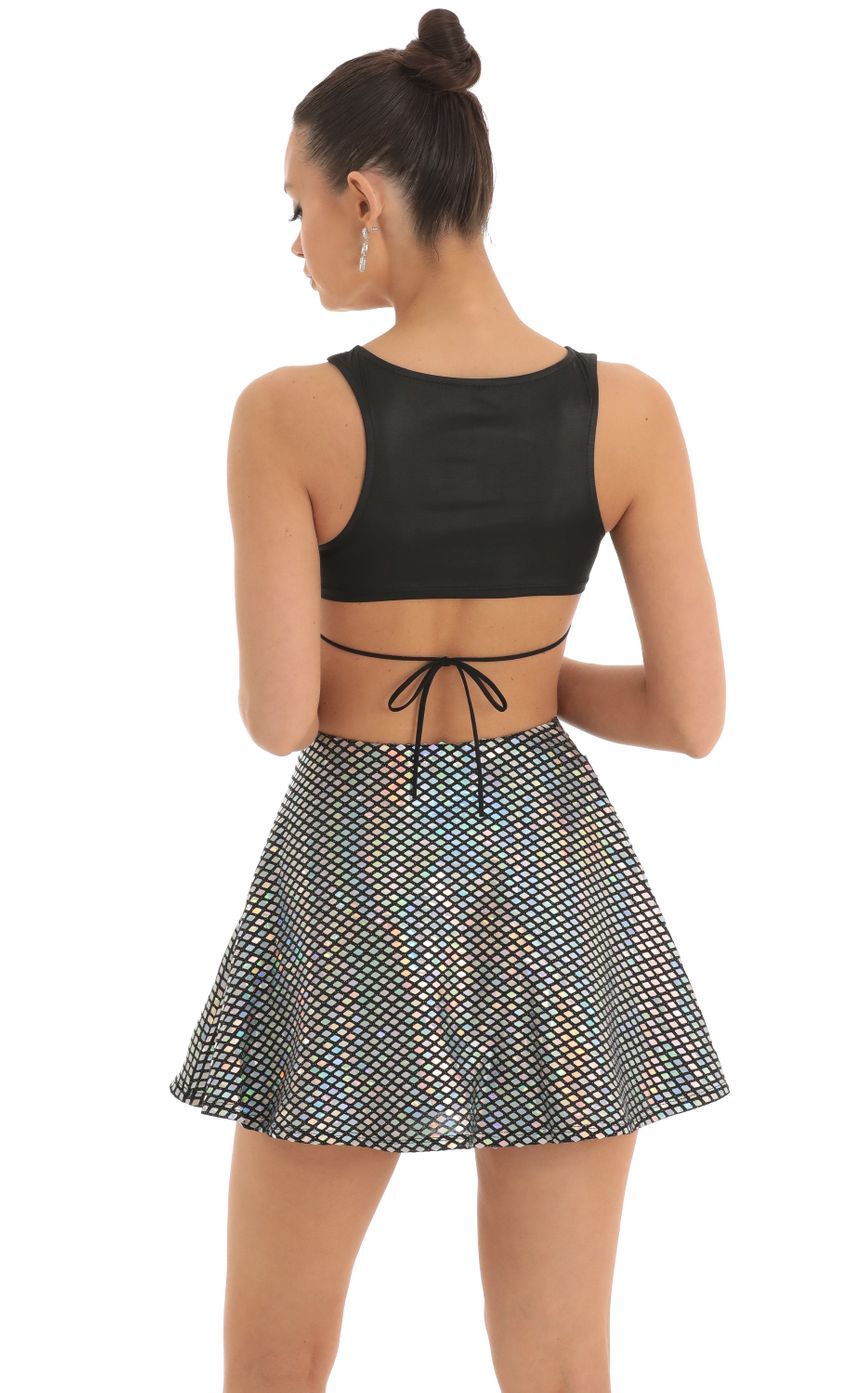 Sequin Square Skirt in Black-Sunny Prom. All rights reserved.