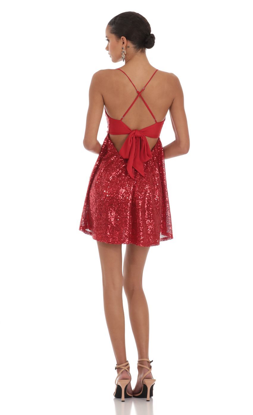 Sequin Dress in Red-Sunny Prom. All rights reserved.