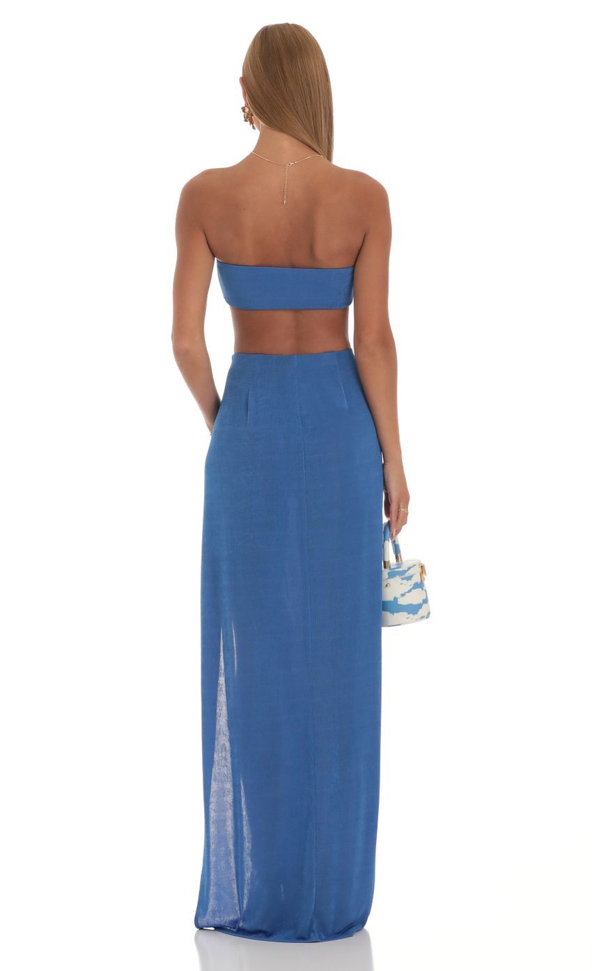 Two Piece Skirt Set in Blue-Sunny Prom. All rights reserved.