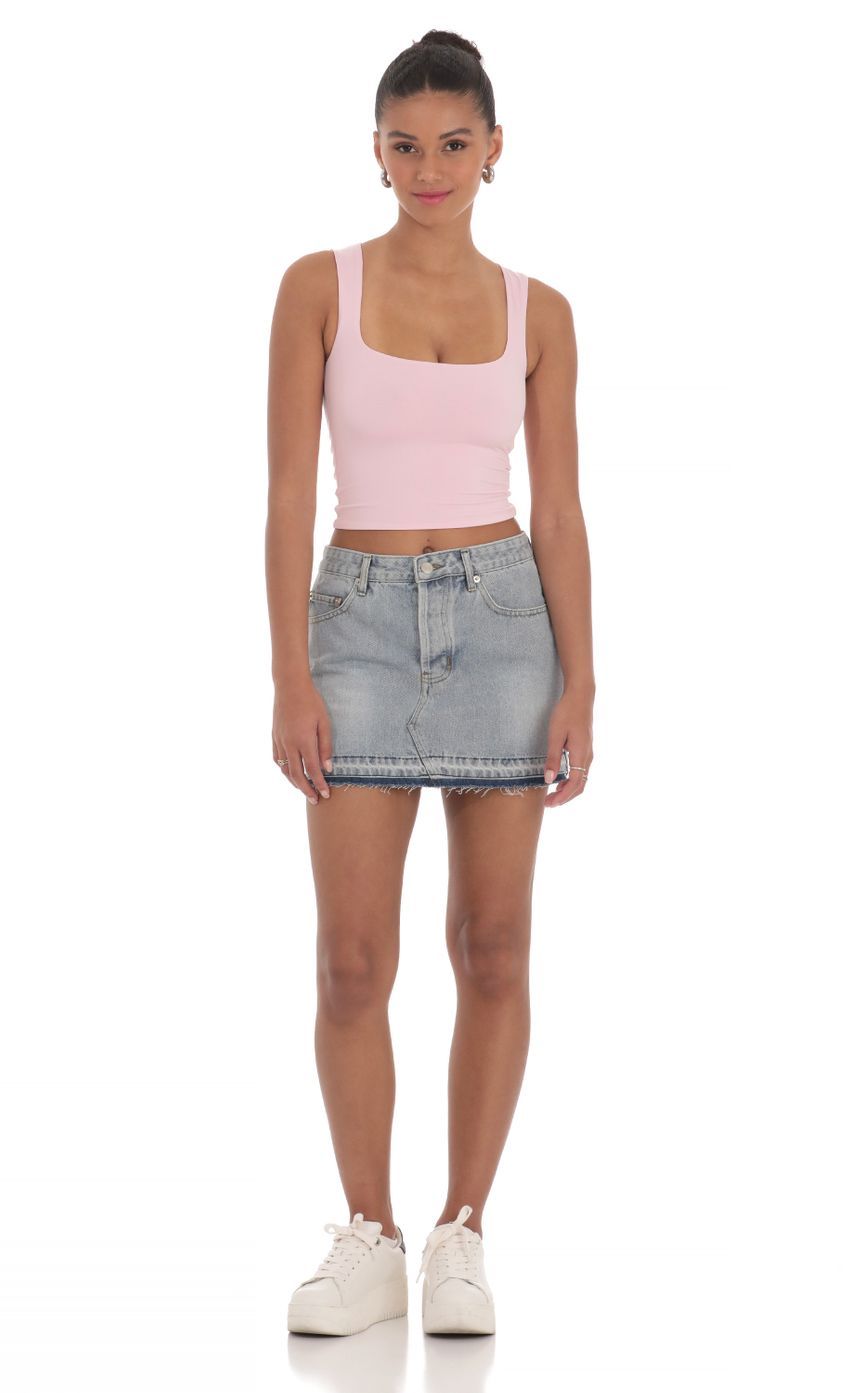 Scoop Neck Tank Top in Pink-Sunny Prom. All rights reserved.