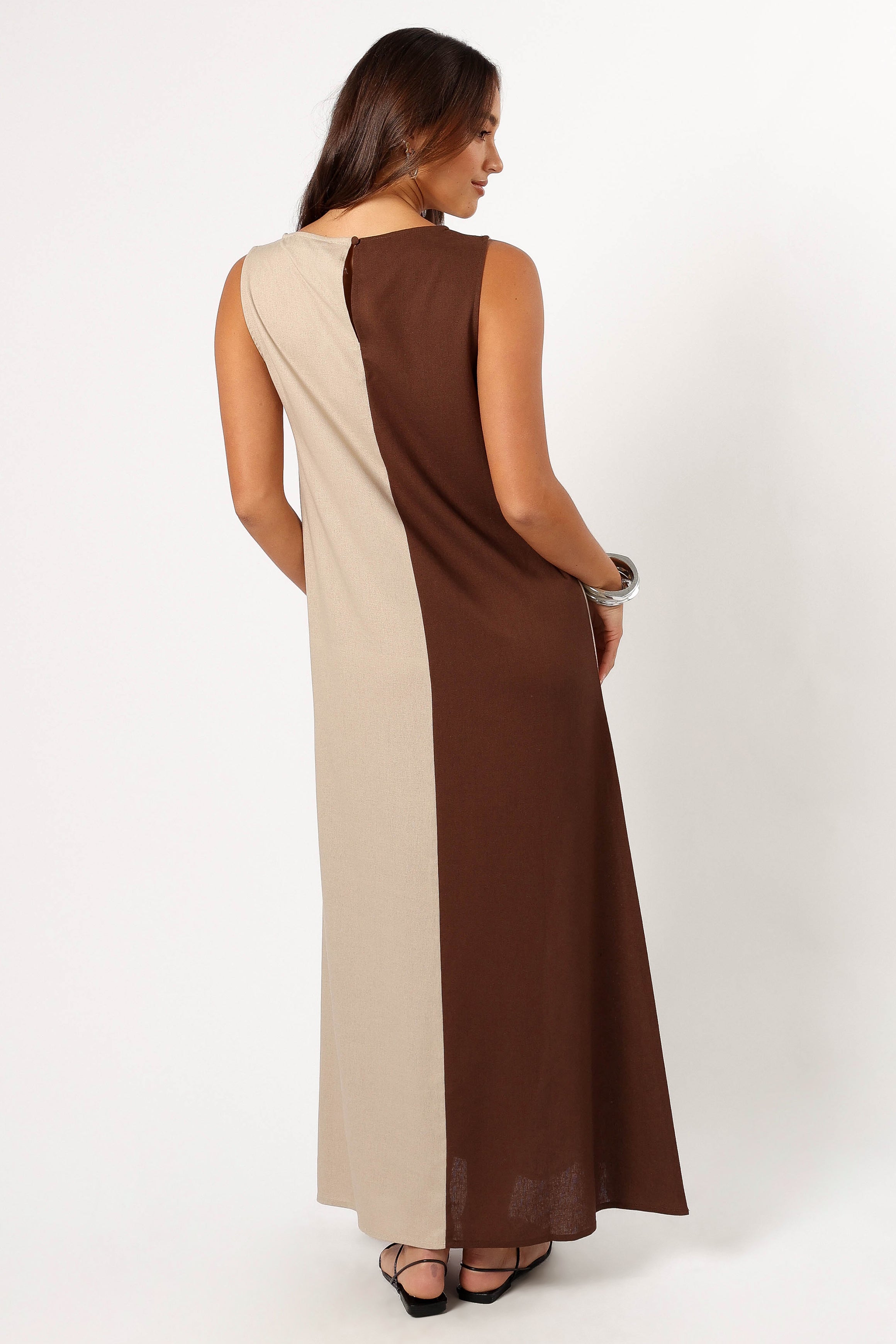 Lindi Maxi Dress - Brown/Beige-Sunny Prom