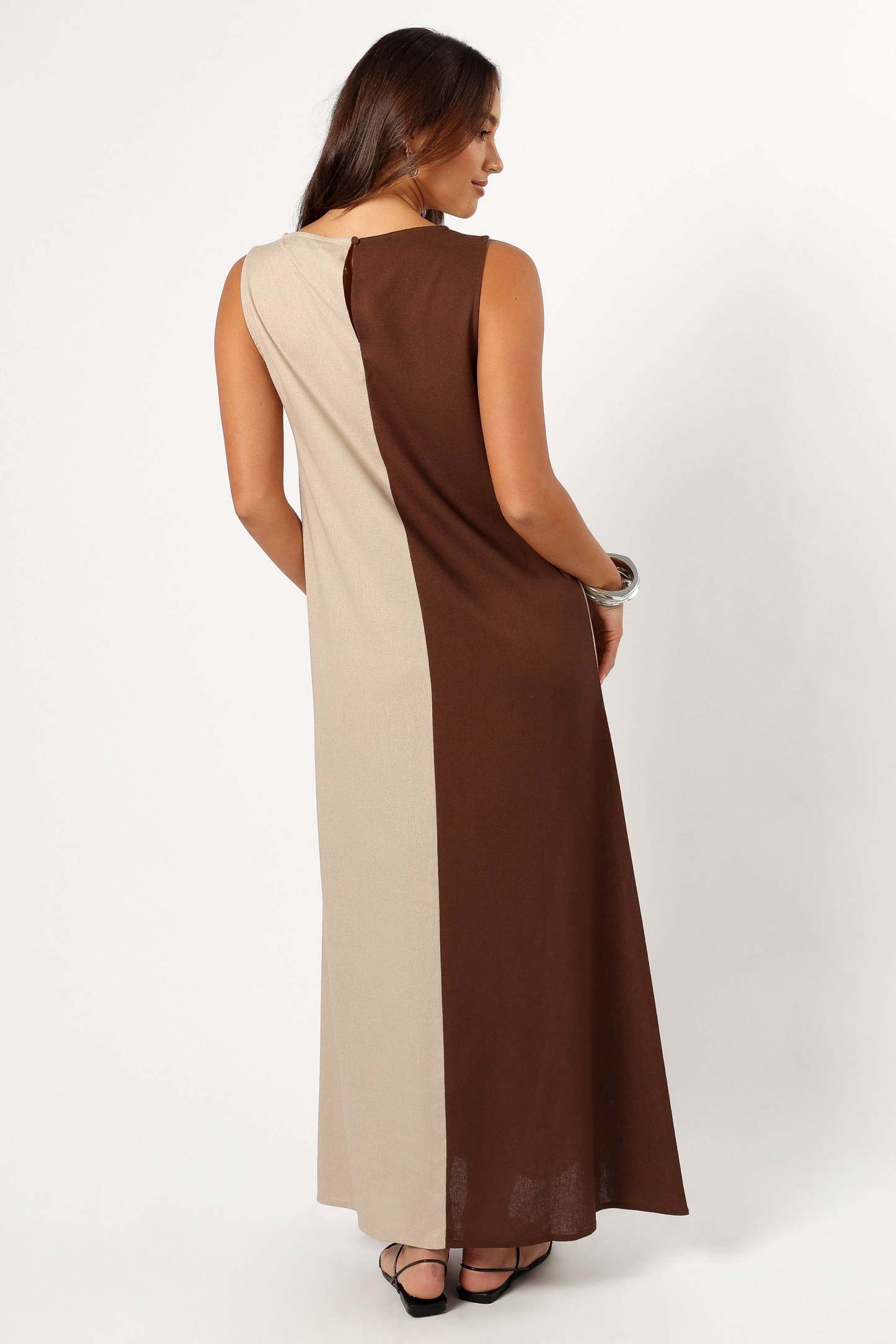 Lindi Maxi Dress - Brown/Beige-Sunny Prom
