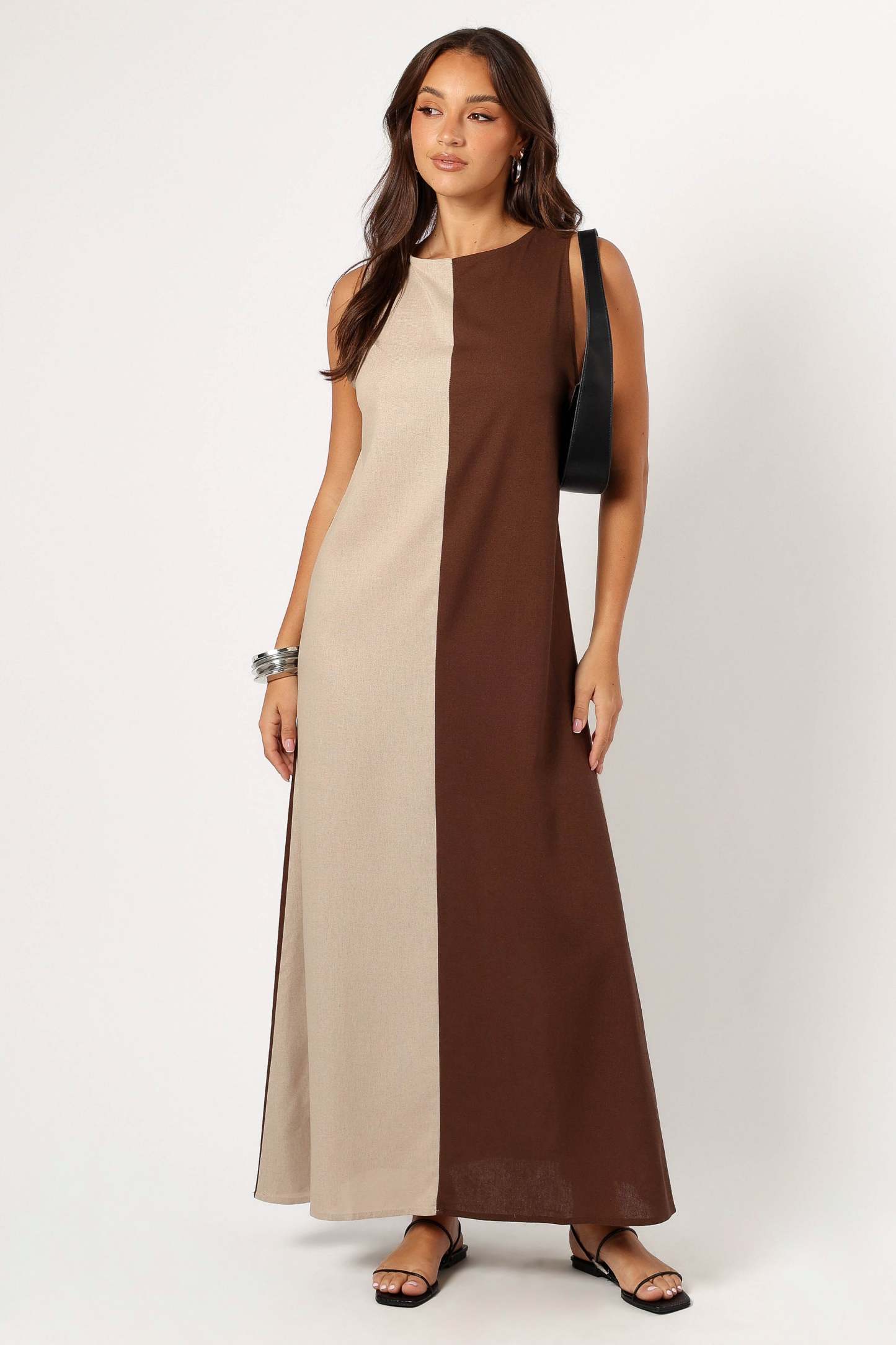 Lindi Maxi Dress - Brown/Beige-Sunny Prom