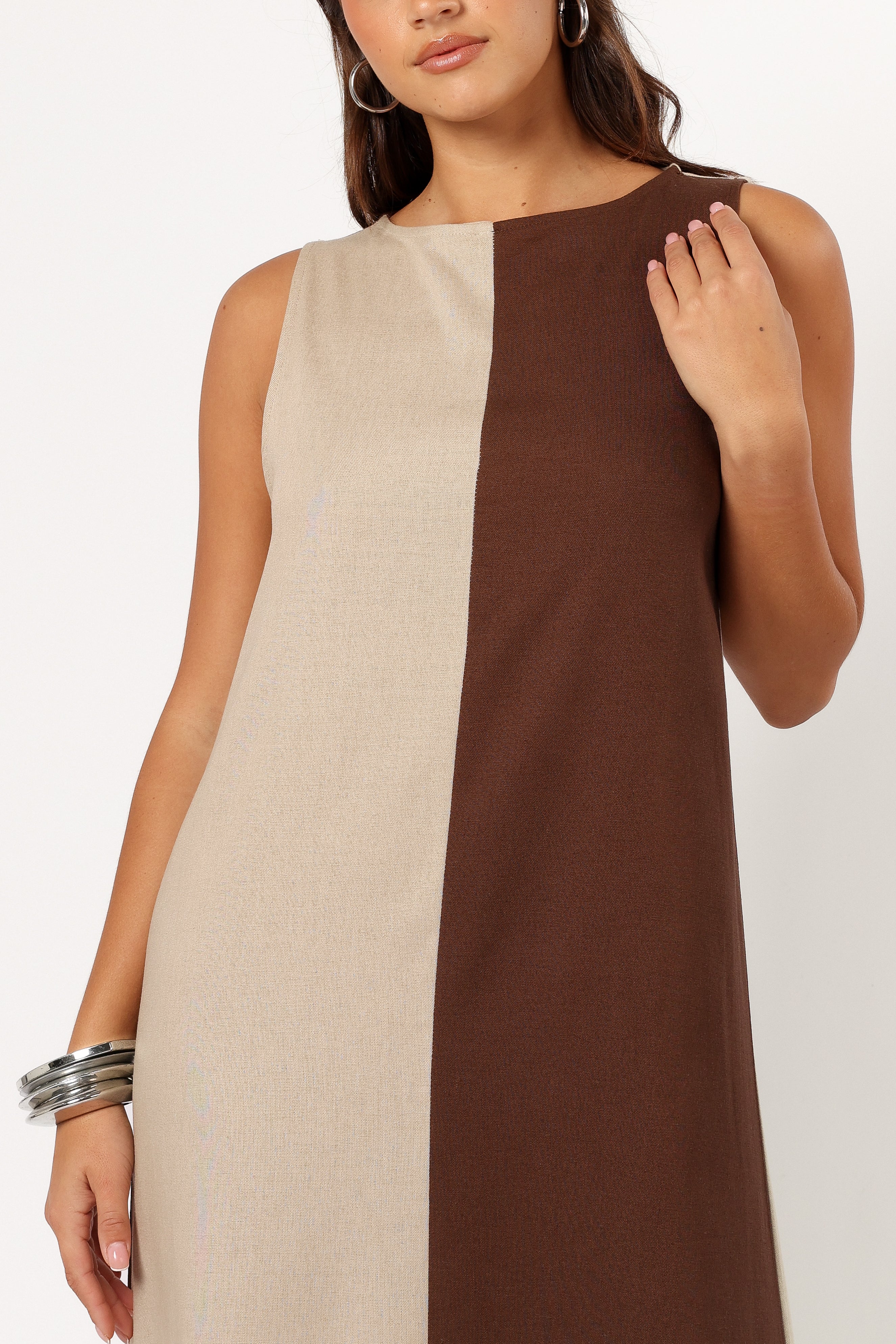 Lindi Maxi Dress - Brown/Beige-Sunny Prom