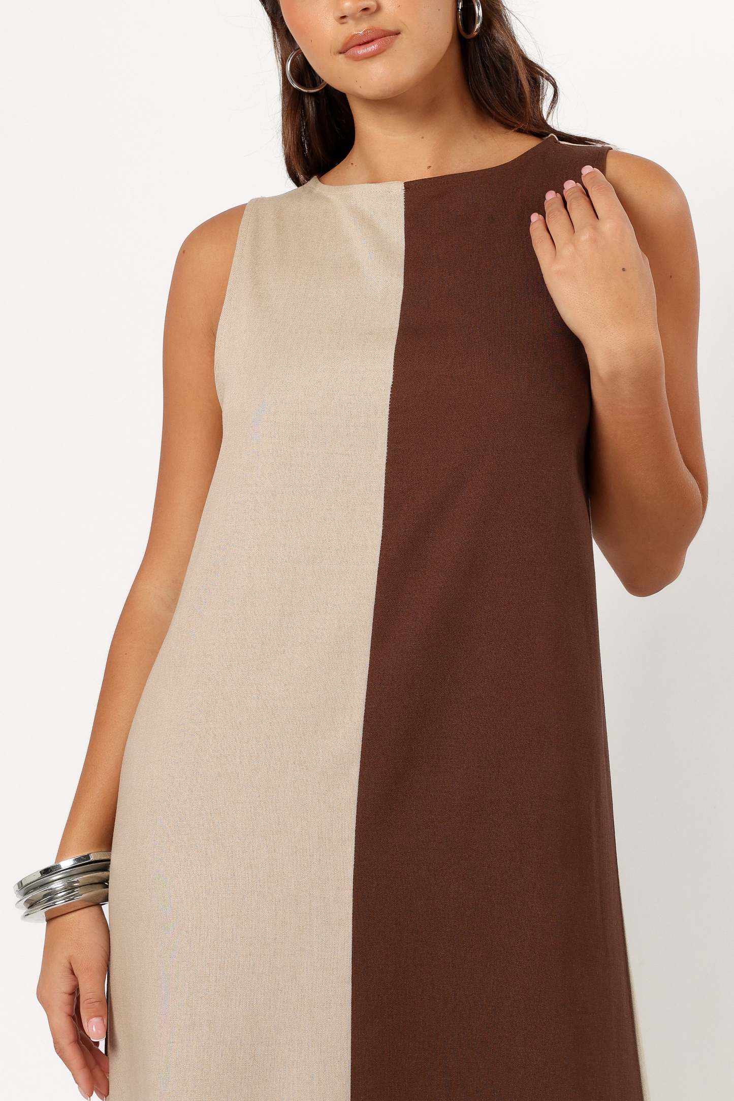 Lindi Maxi Dress - Brown/Beige-Sunny Prom