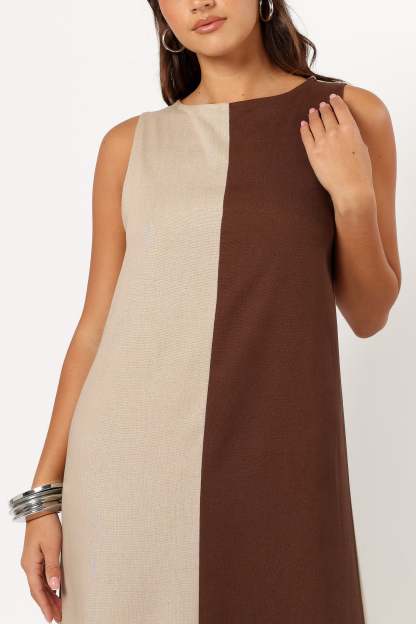 Lindi Maxi Dress - Brown/Beige-Sunny Prom