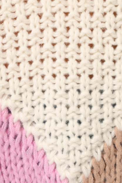 Koda Pattern Knit Sweater - Pink Multi-Sunny Prom
