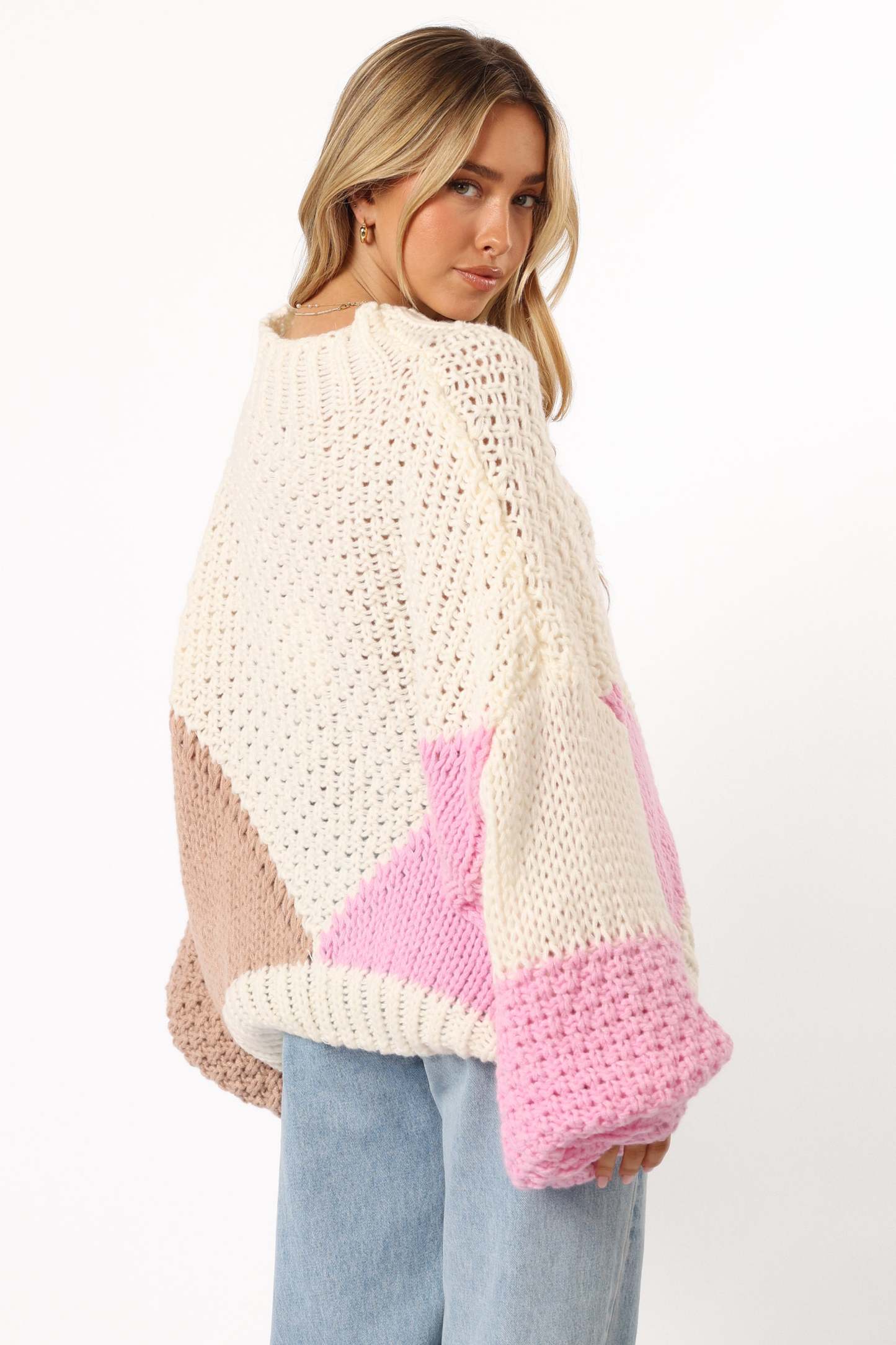 Koda Pattern Knit Sweater - Pink Multi-Sunny Prom
