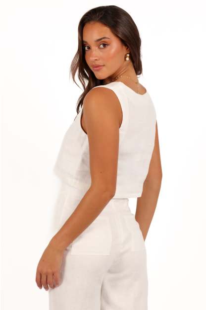 Devlin Top - Cloud White-Sunny Prom