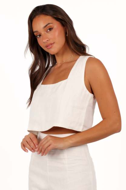 Devlin Top - Cloud White-Sunny Prom