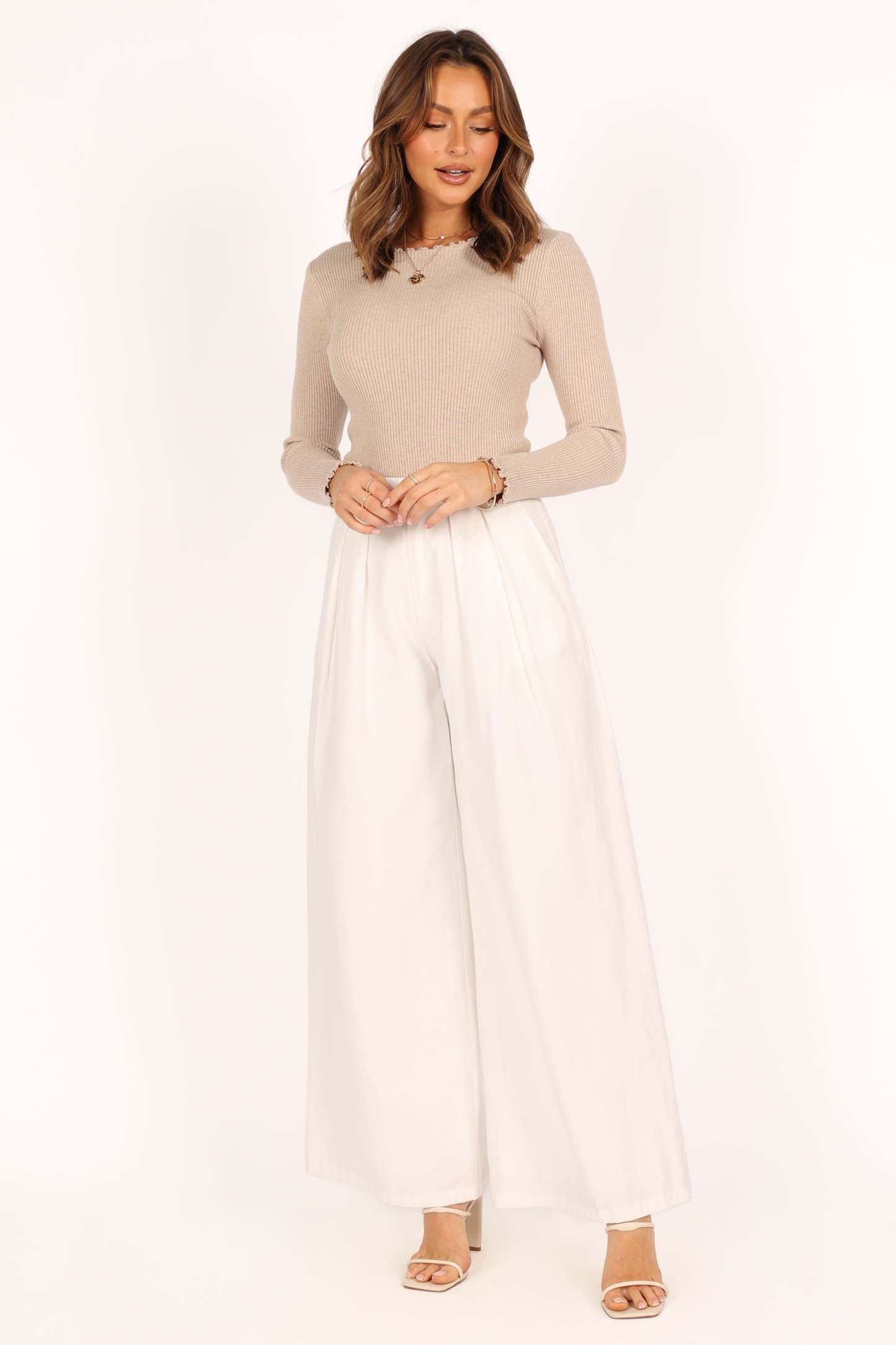 Kya Knit Top - Beige-Sunny Prom