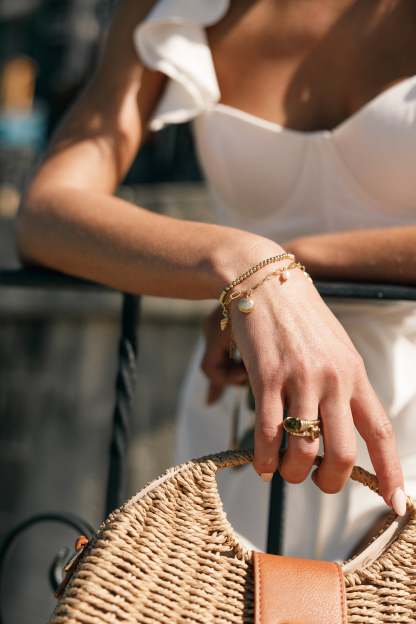 Aspen Pear Bracelet - Gold-Sunny Prom