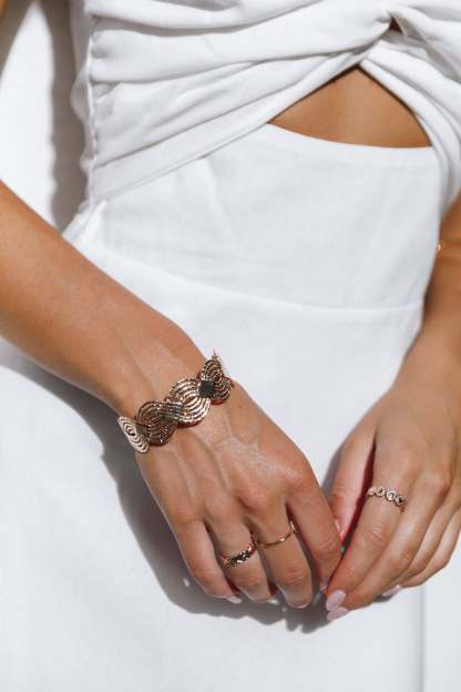 Eliana Cuff Bracelet - Gold-Sunny Prom