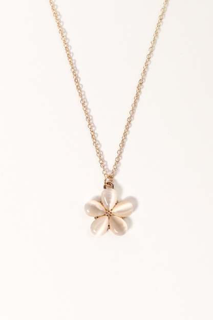Everlee Floral Necklace - Gold-Sunny Prom