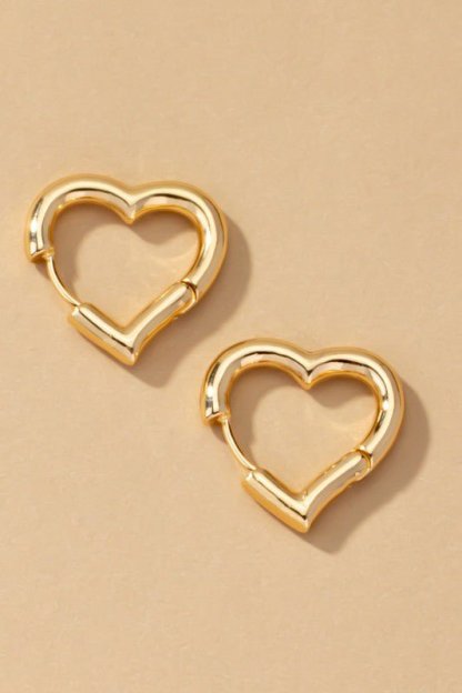 Heart Shape Huggie  - Gold-Sunny Prom