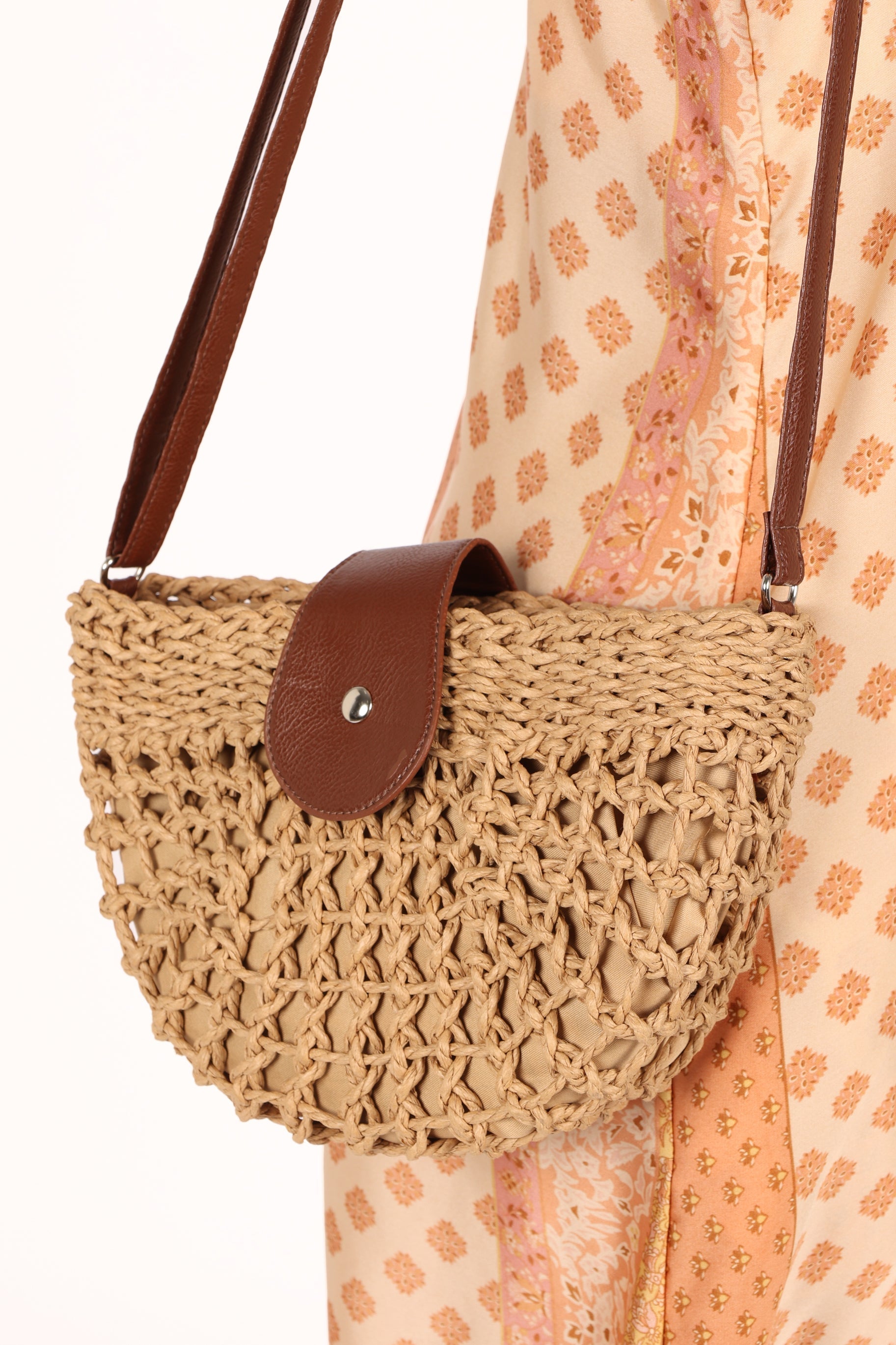 Isle Straw Crossbody Bag - Natural-Sunny Prom