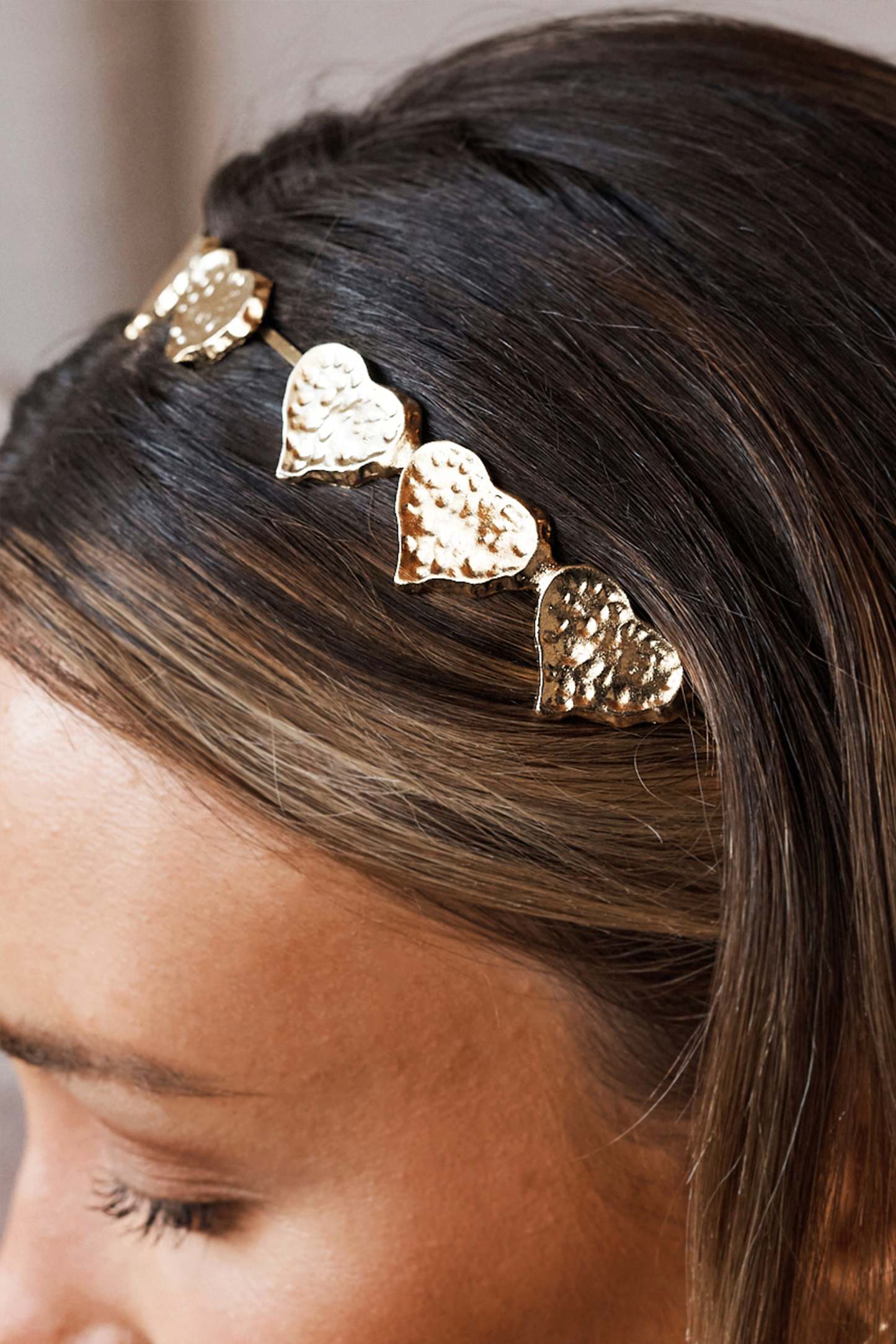 Mi Amore Headband - Gold-Sunny Prom