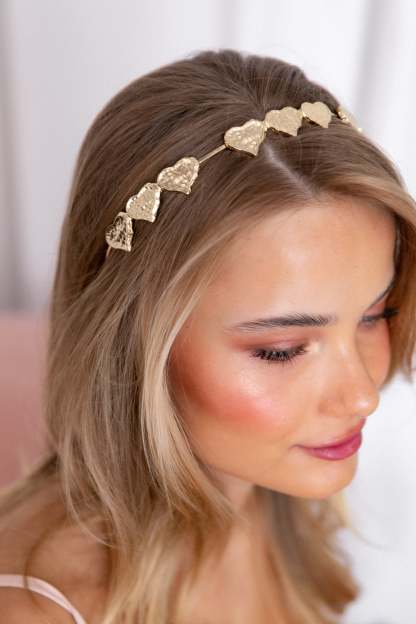 Mi Amore Headband - Gold-Sunny Prom