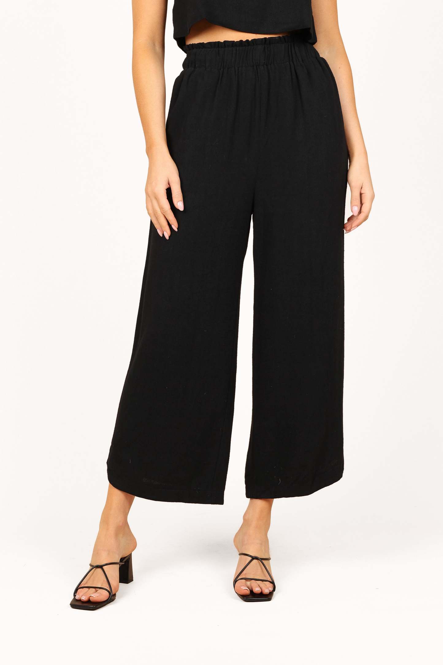 Eleanor High Waisted Pants - Black-Sunny Prom