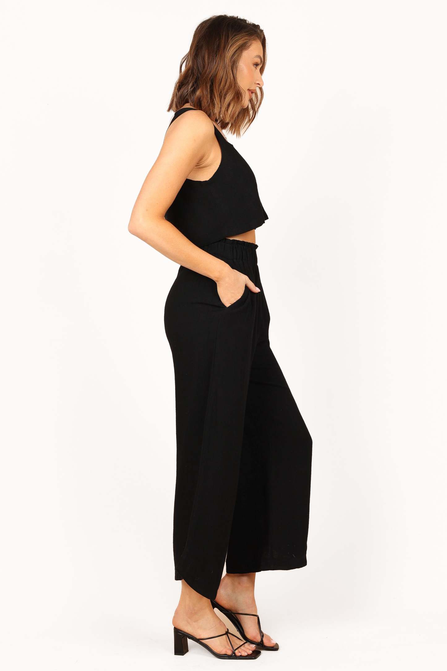 Eleanor High Waisted Pants - Black-Sunny Prom