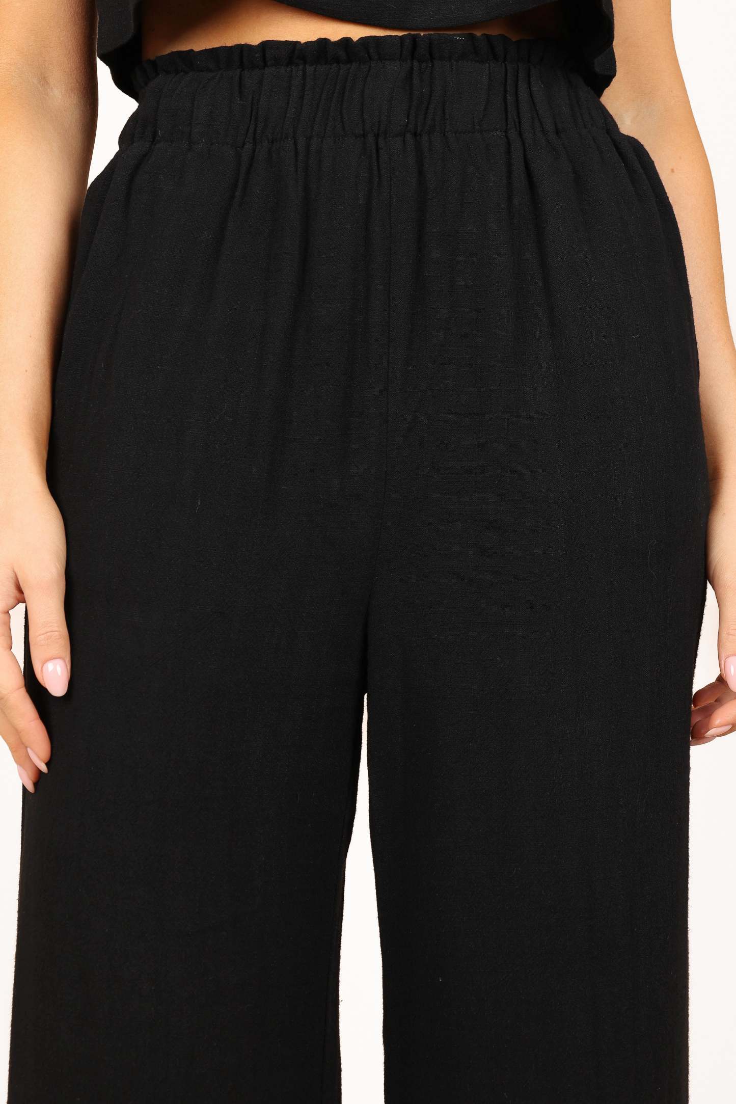 Eleanor High Waisted Pants - Black-Sunny Prom