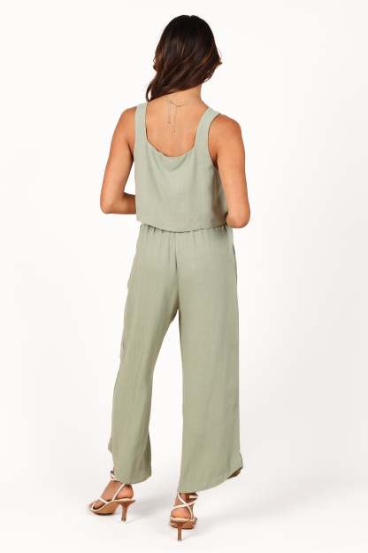 Eleanor High Waisted Pants - Green-Sunny Prom