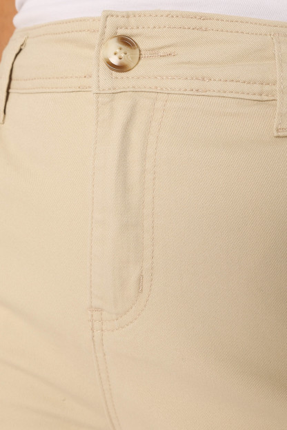 Georgia Wide Leg Pant - Beige-Sunny Prom