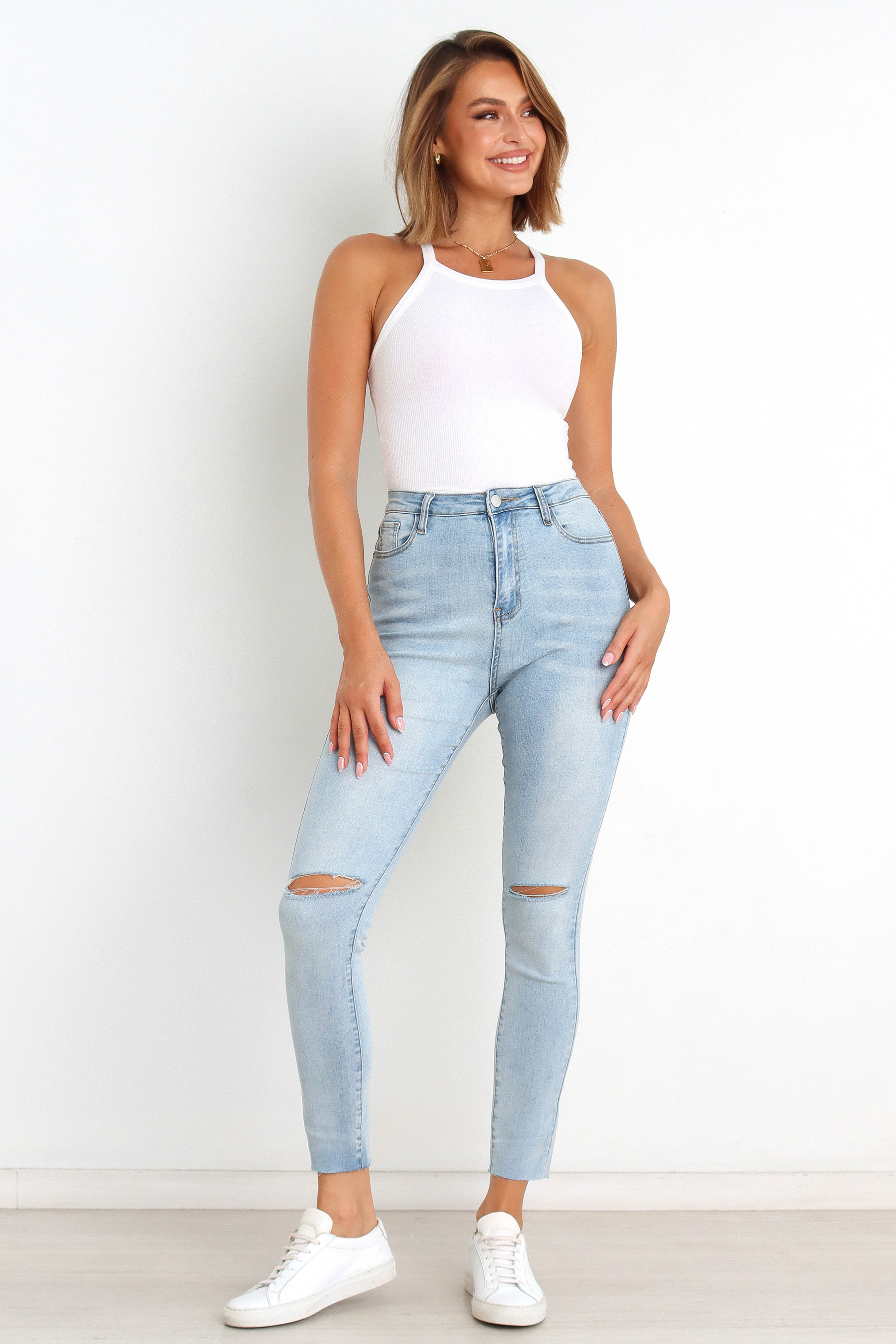 Hadie Jeans - Light Blue Wash-Sunny Prom