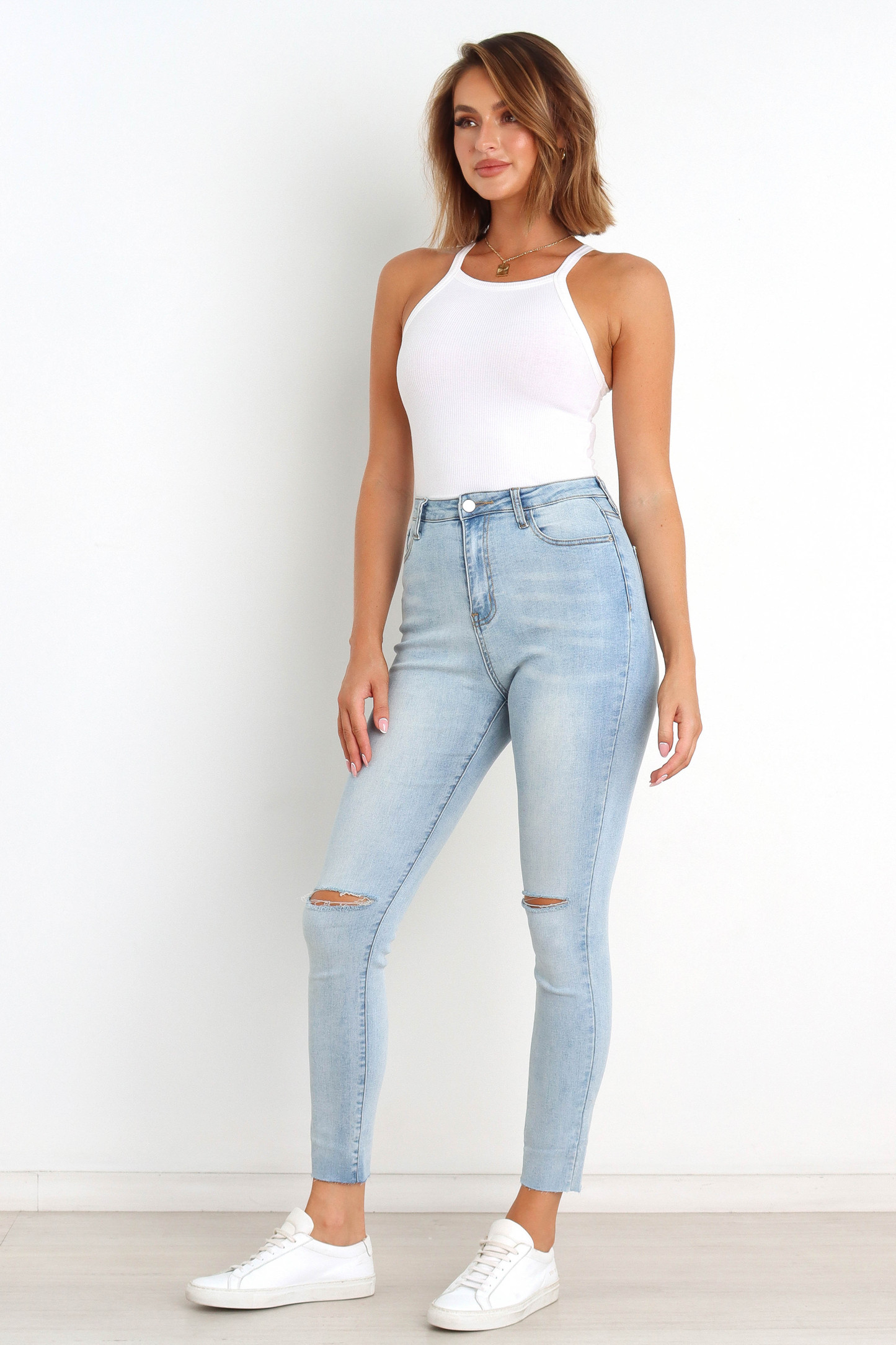 Hadie Jeans - Light Blue Wash-Sunny Prom