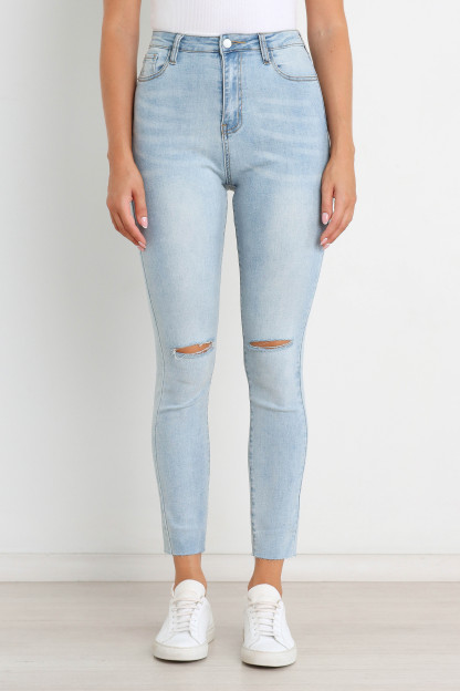 Hadie Jeans - Light Blue Wash-Sunny Prom