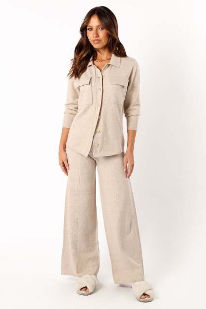 Hailee Pants - Oatmeal-Sunny Prom