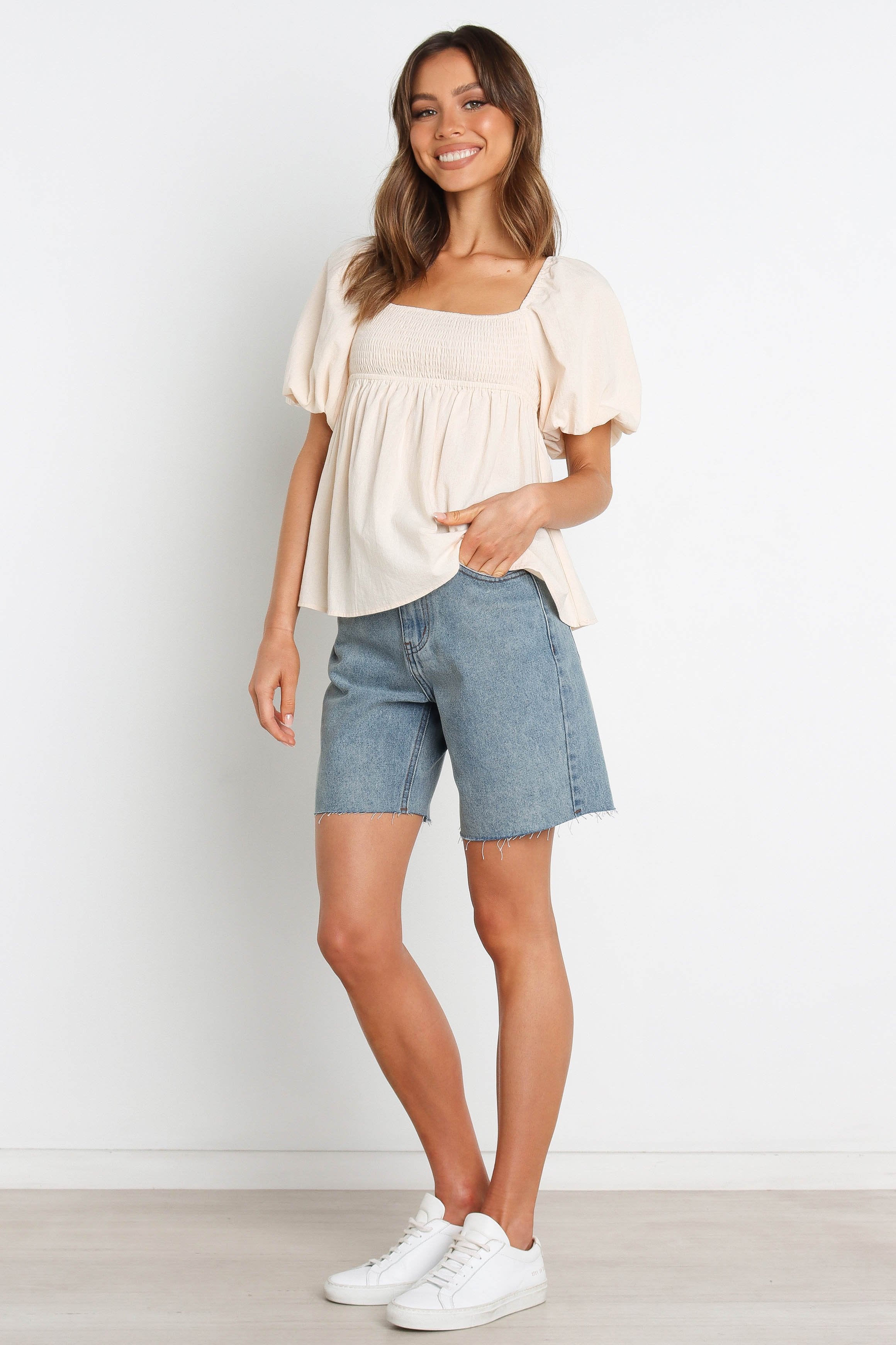 Hodgeman Shorts - Mid Wash-Sunny Prom