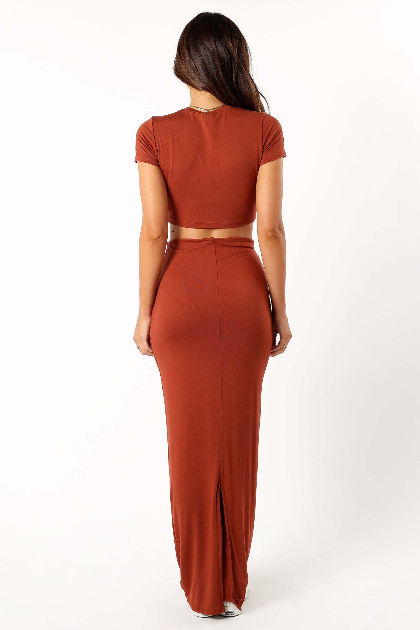 Jeryn Maxi Skirt - Rust-Sunny Prom