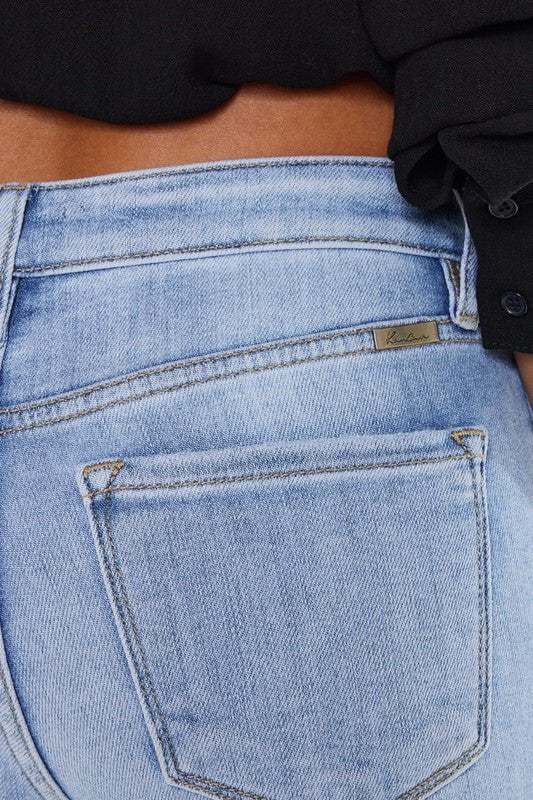 Katie High Rise Crop Bootcut Jeans - Medium-Sunny Prom