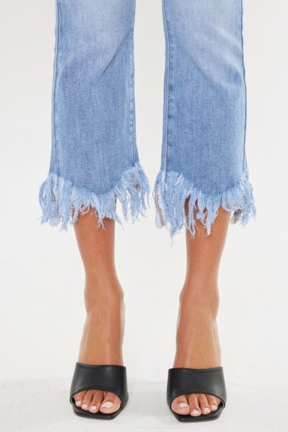 Katie High Rise Crop Bootcut Jeans - Medium-Sunny Prom