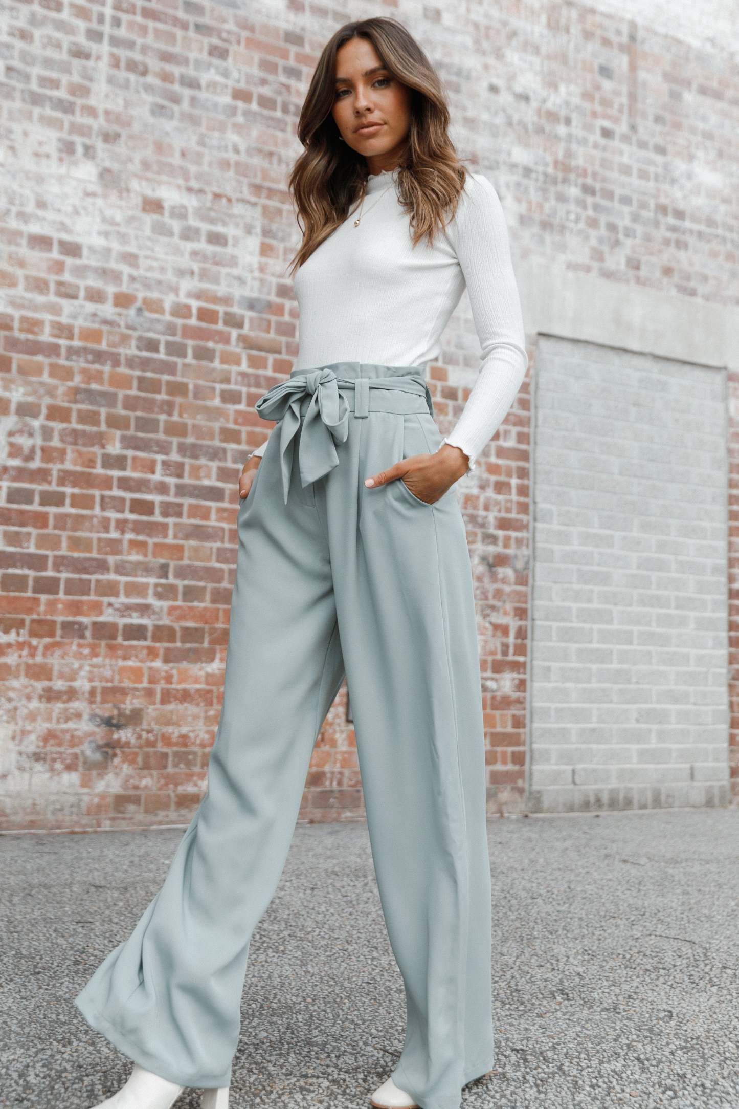 Kieran Pants - Sage Green-Sunny Prom