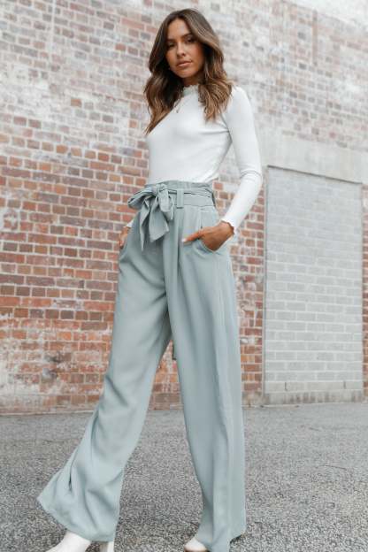 Kieran Pants - Sage Green-Sunny Prom