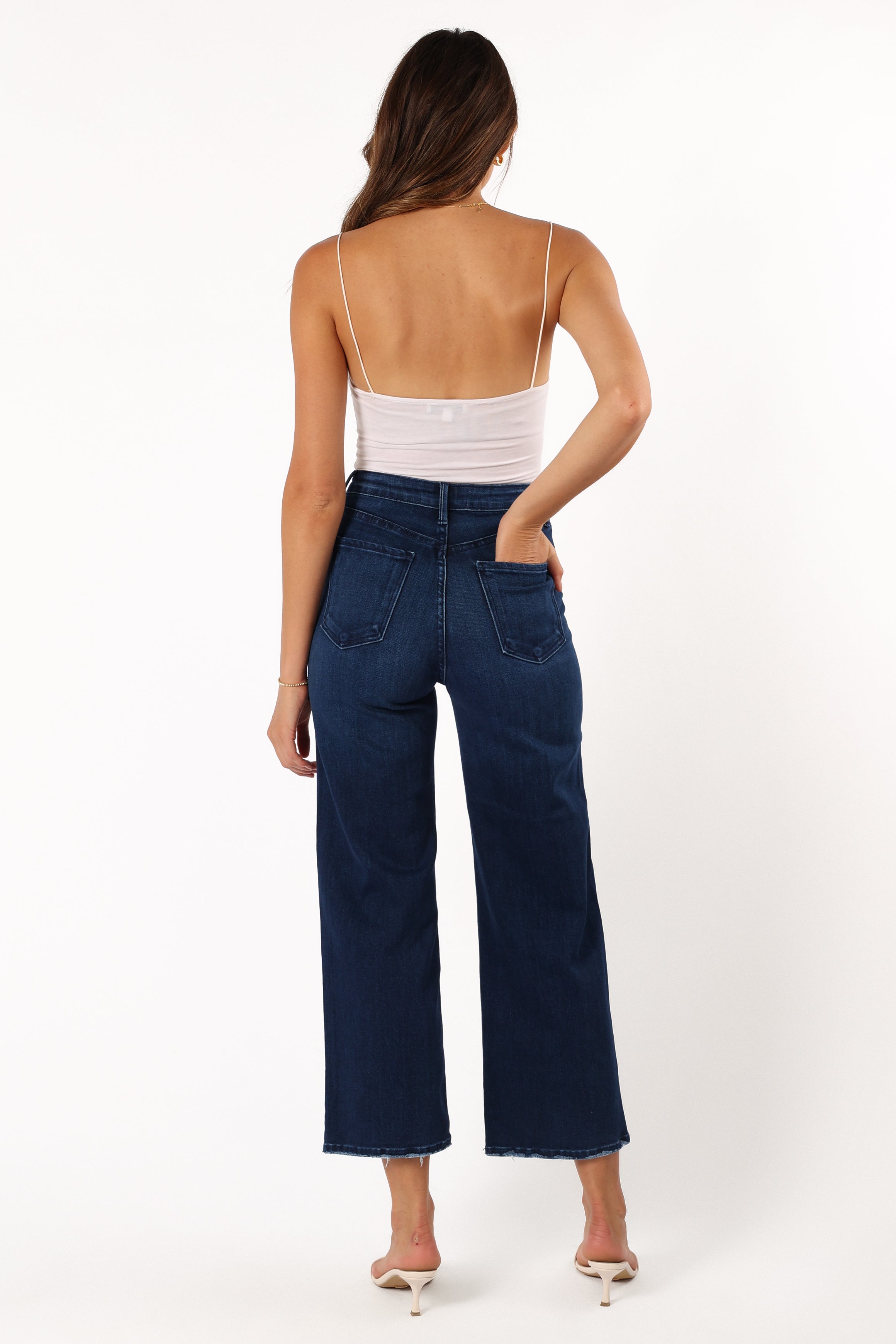 Kinsley High Rise Wide Leg Jean - Dark Denim-Sunny Prom