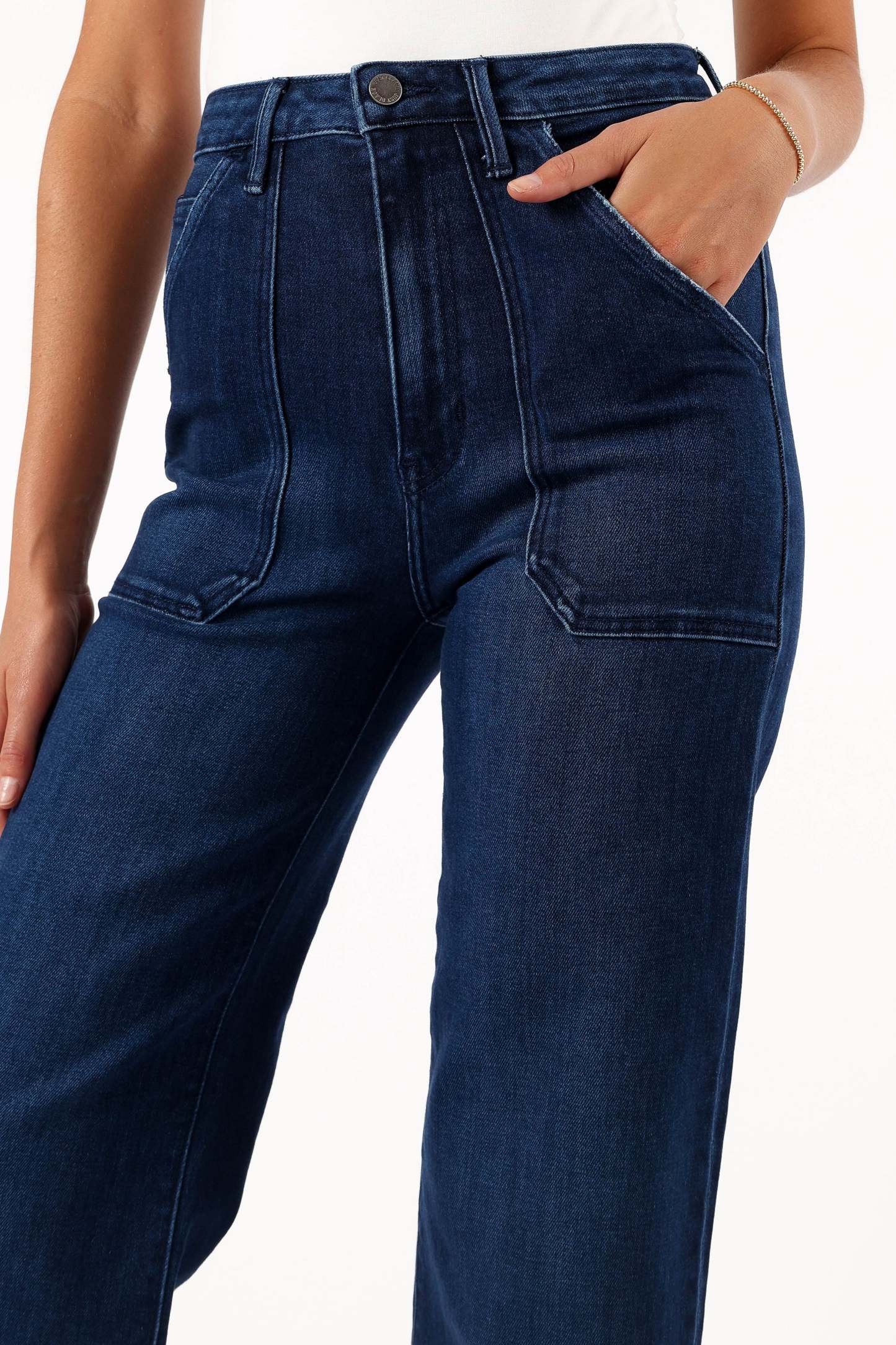 Kinsley High Rise Wide Leg Jean - Dark Denim-Sunny Prom
