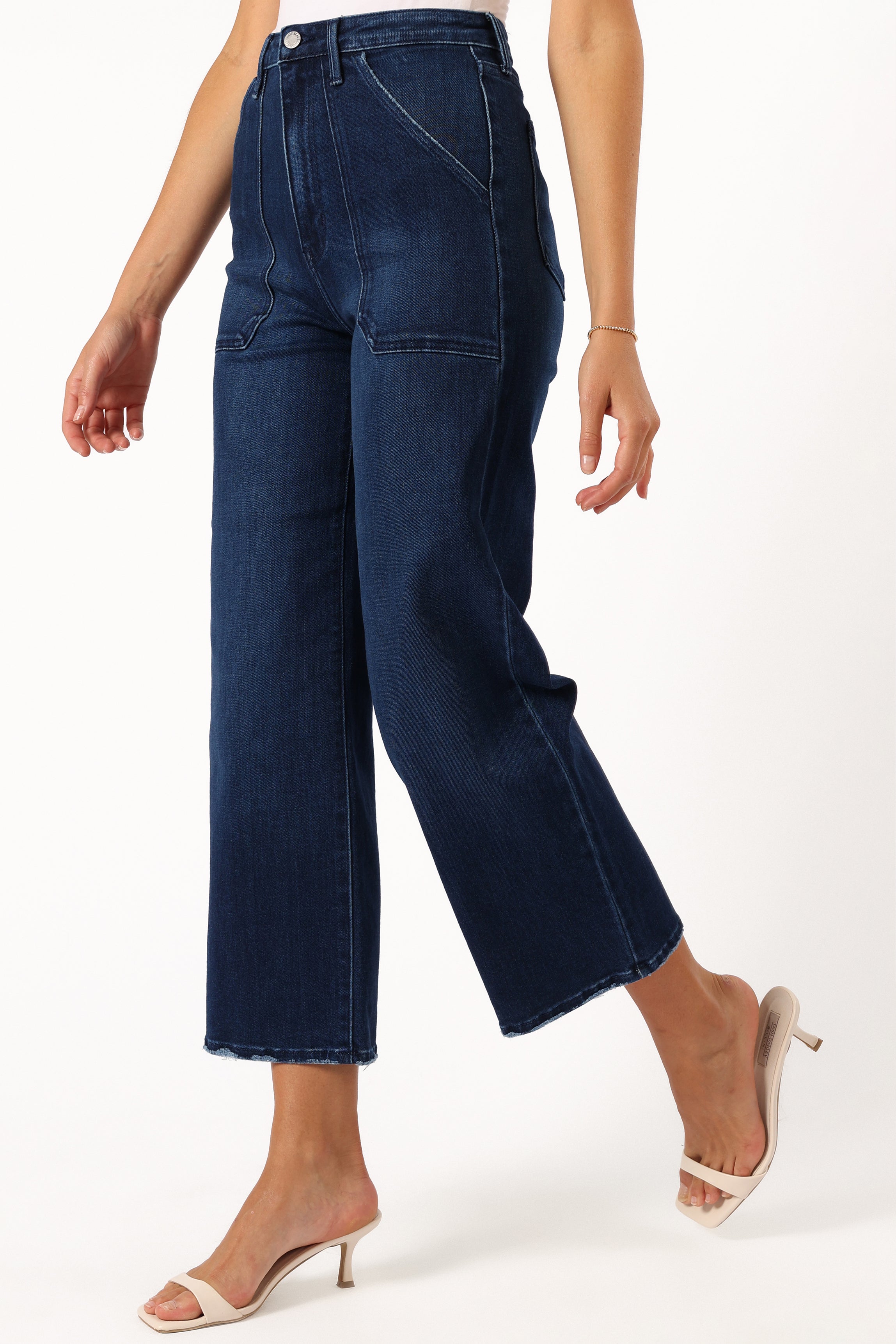 Kinsley High Rise Wide Leg Jean - Dark Denim-Sunny Prom