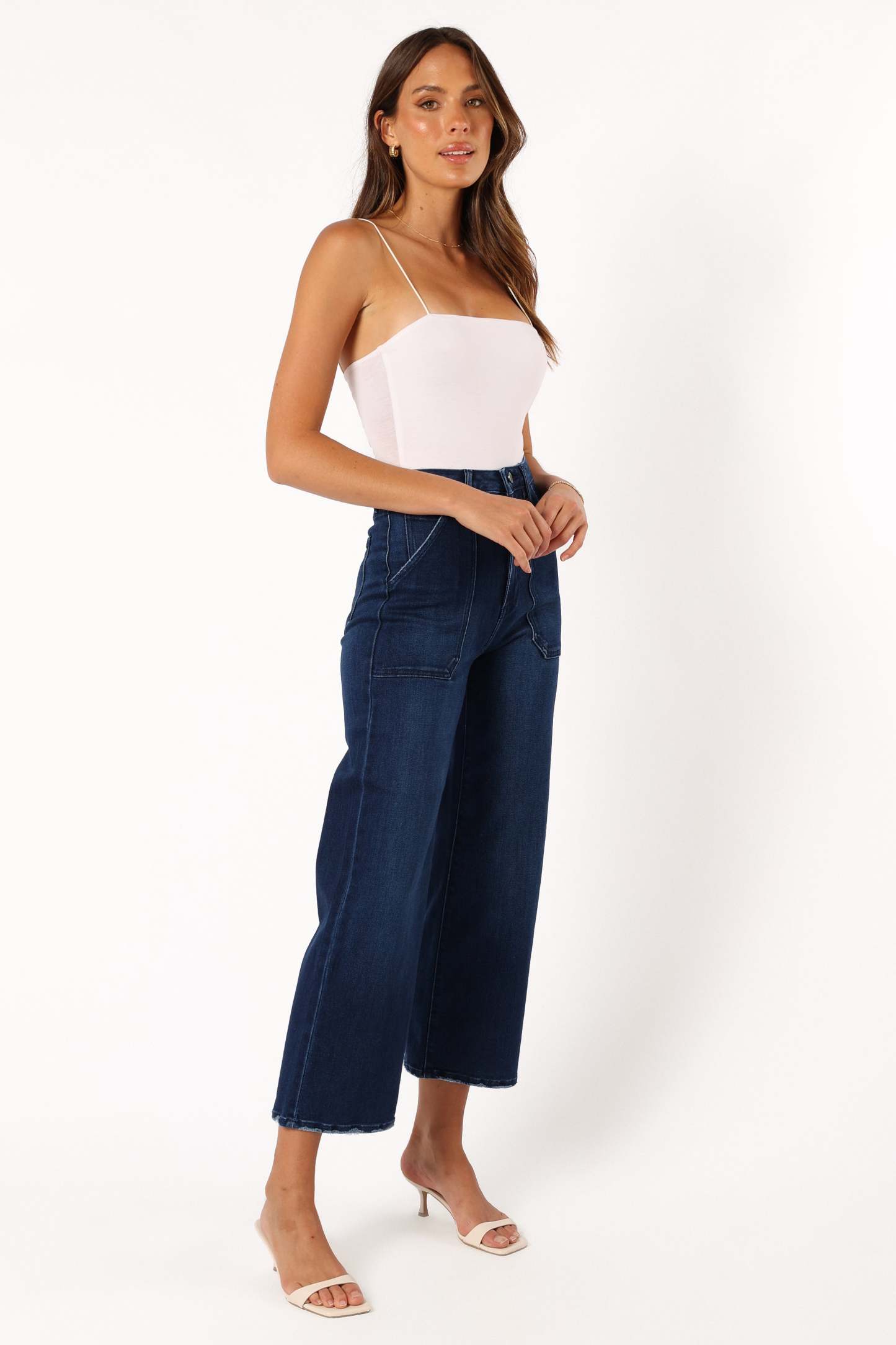 Kinsley High Rise Wide Leg Jean - Dark Denim-Sunny Prom