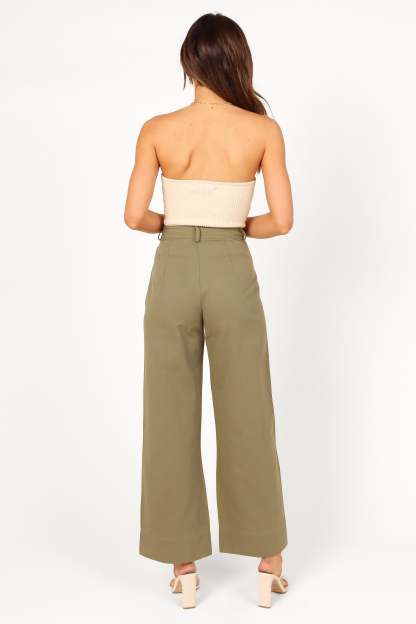 Lawrence Pant - Olive Green-Sunny Prom