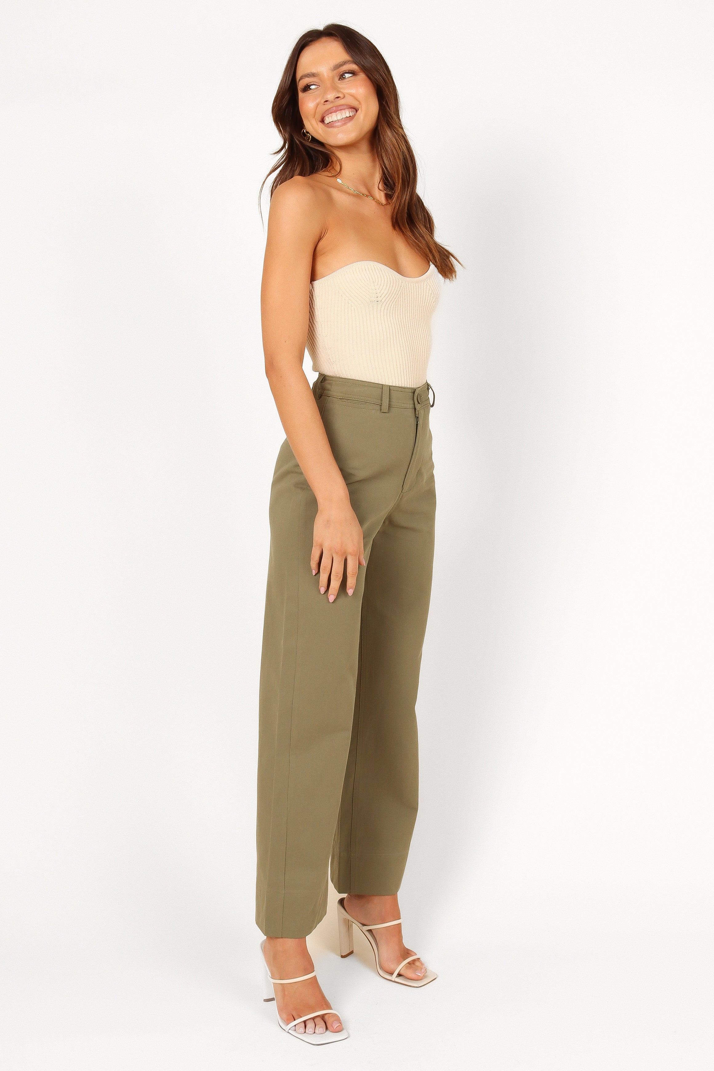 Lawrence Pant - Olive Green-Sunny Prom