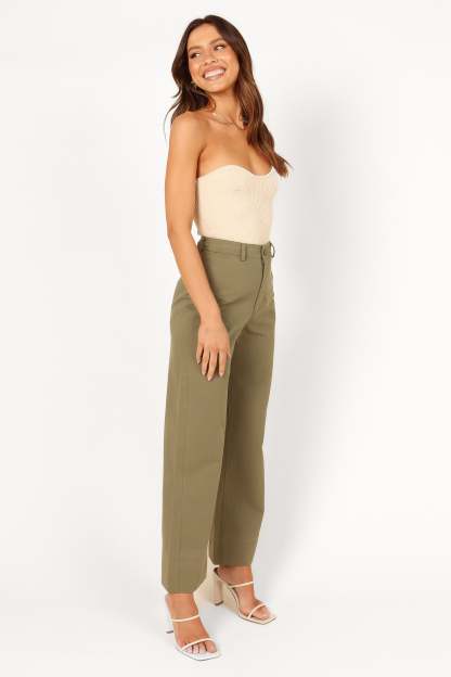 Lawrence Pant - Olive Green-Sunny Prom