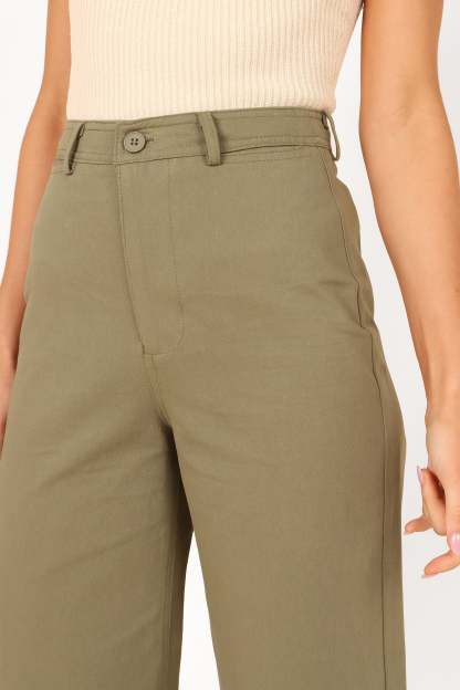 Lawrence Pant - Olive Green-Sunny Prom