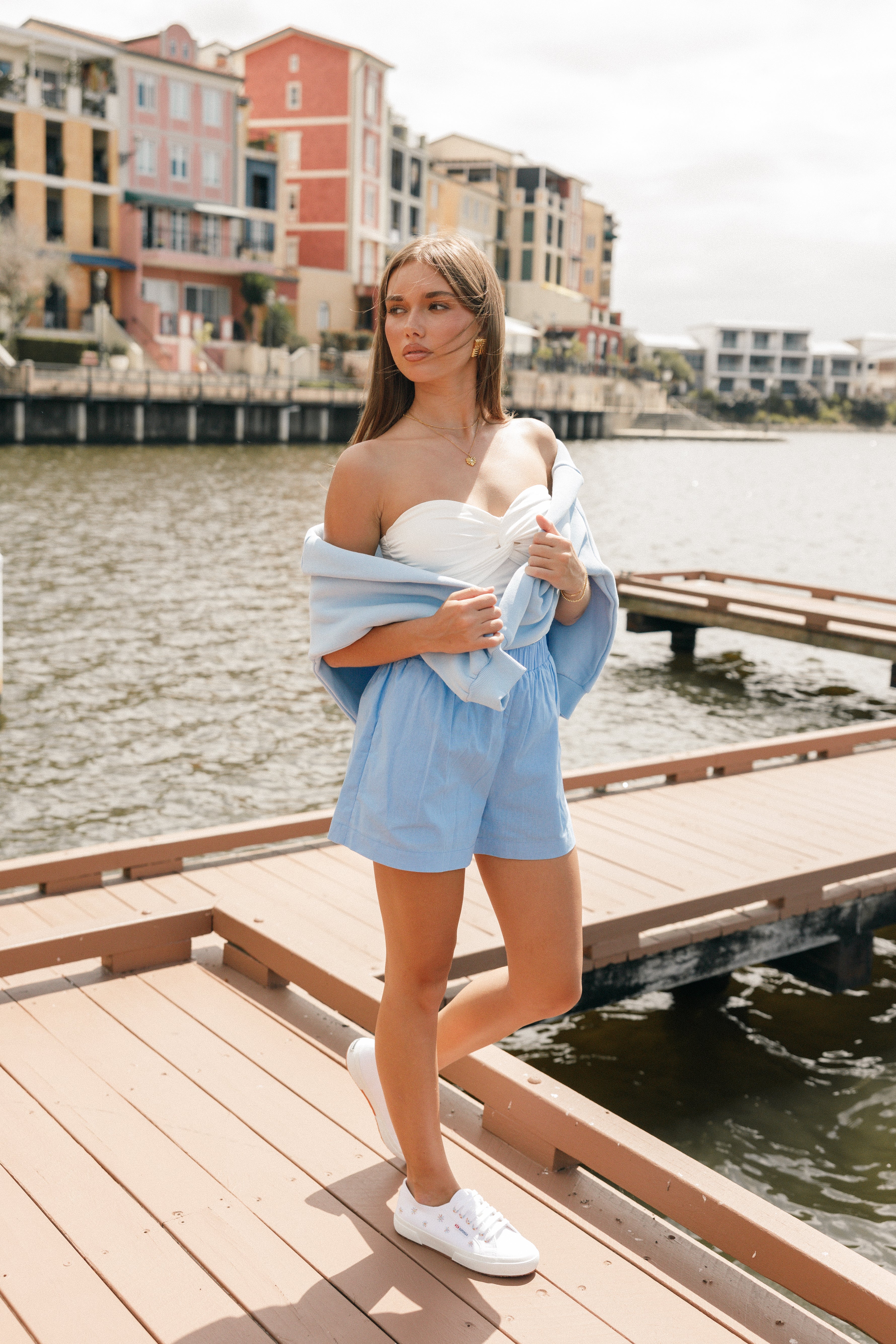 Lyra Shorts - Blue-Sunny Prom